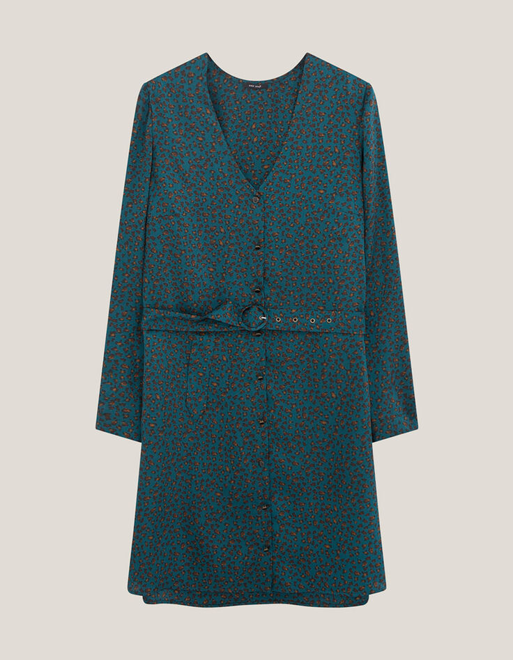 RYANNE - Robe chemise sycamore à imprimé léopard d'hiver-6