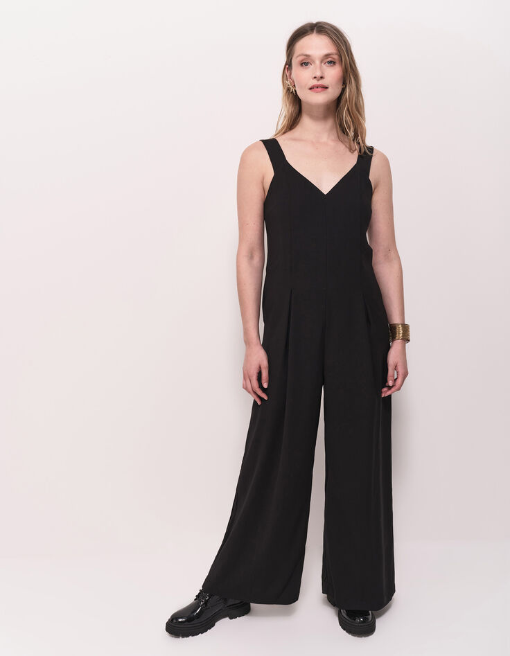 ROSS - Combinaison-pantalon large noire-1 ROSS - Combinaison-pantalon large noire-1