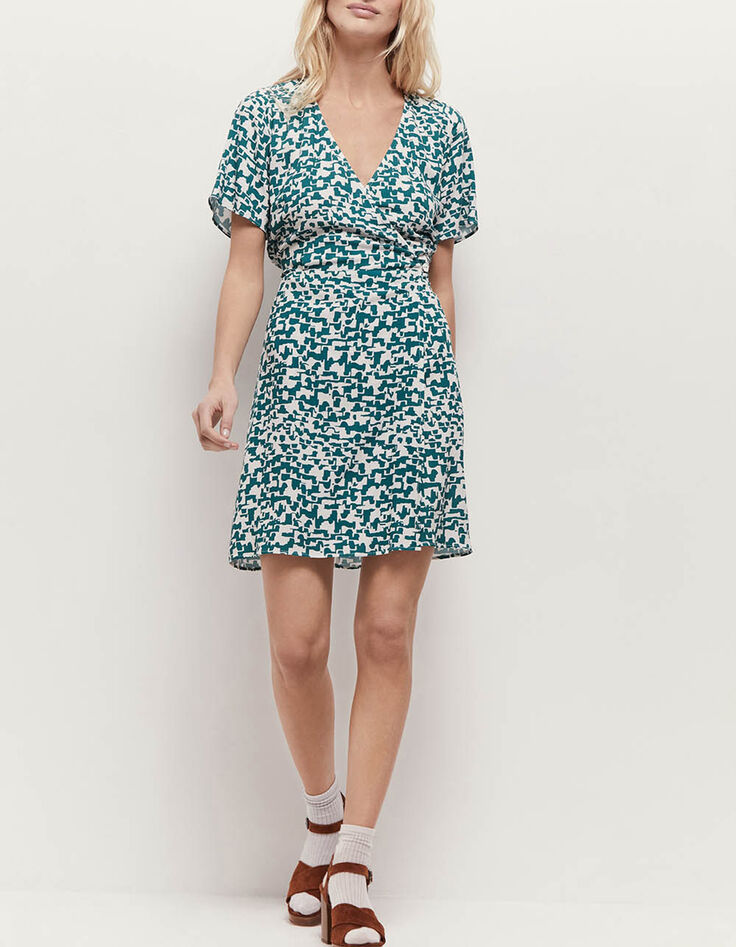 RADNY - Robe écrue à imprimé écorce urbaine-2
