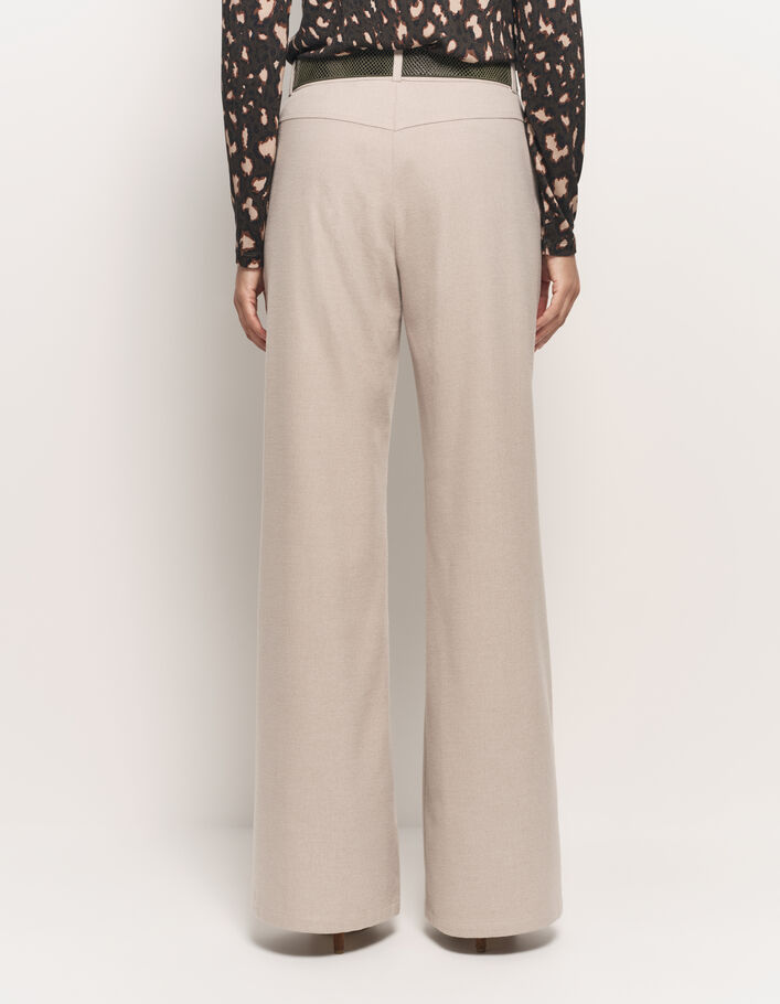 Pantalon Habillé Beige En Coton Stretch – One Step – Taille 40 – Coupe Droite – Occasion