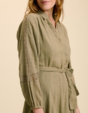 RINDA - Robe chemise lichen broderies et dentelle all over-4