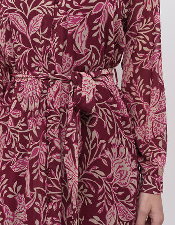 RISTY - Robe longue opéra à imprimé feuillage baroque-2
