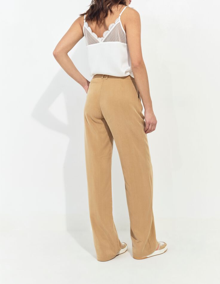 PALMA - Pantalon de costume beige Lyocell&reg; large -3