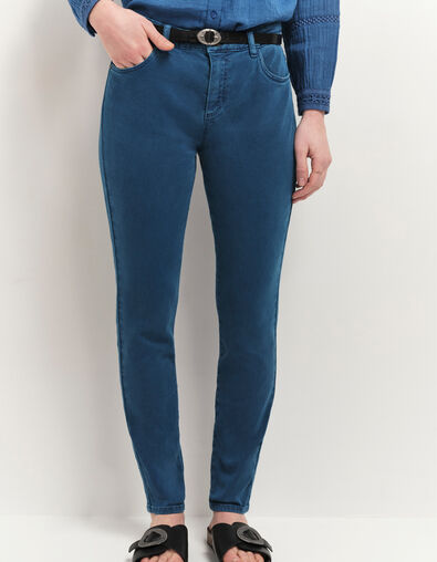 LE MONICA - Jean slim santorin blue 7/8ème denim waterless - One Step