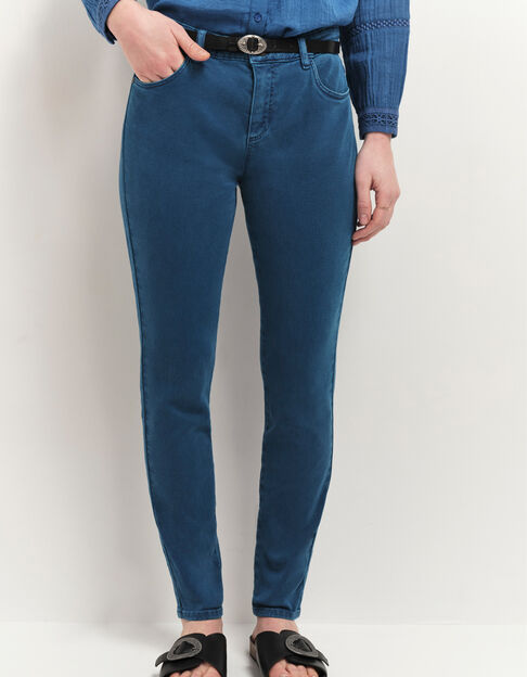 LE MONICA - Jean slim santorin blue 7/8ème denim waterless - One Step