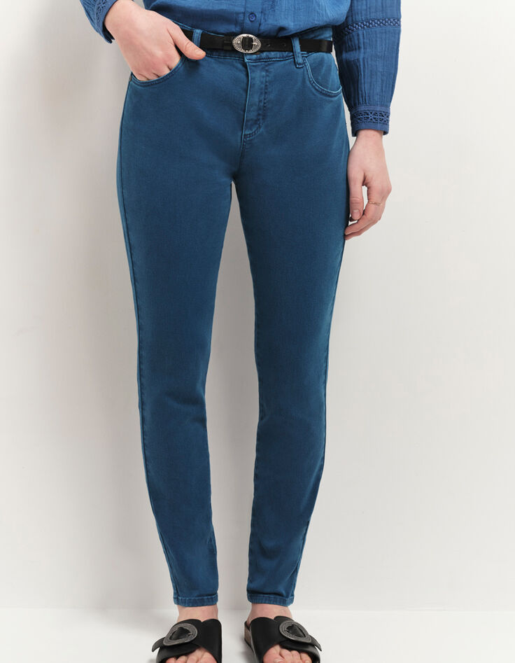 LE MONICA - Jean slim santorin blue 7/8ème denim waterless-1