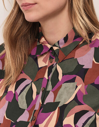CLARA - Chemise sycamore à imprimé arty couleur - One Step