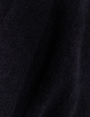 TECK - Cardigan noir tricot moelleux encolure V-4