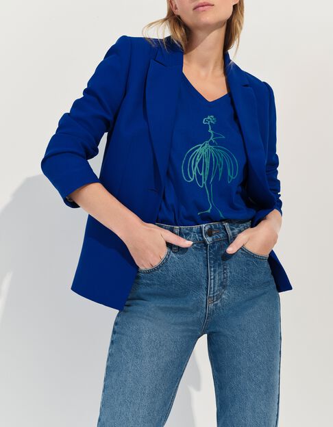 VOLTA - Veste de blazer bleu &eacute;lectrique polyester recycl&eacute;  - One Step