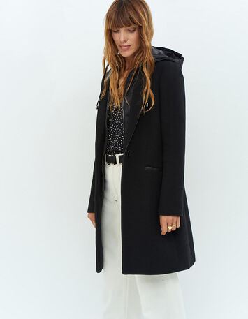DIDA - Manteau noir avec parmenture amovible-1