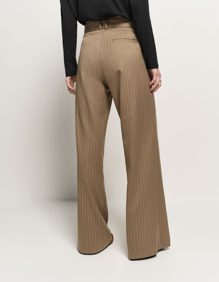 PILEA - Pantalon de costume beige rayures tennis lurex-3 PILEA - Pantalon de costume beige rayures tennis lurex-3