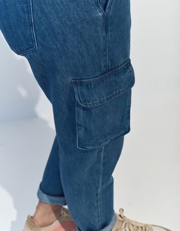 LE ZENDAYA - Jean battle bleu waterless carotte 7/8&egrave;me-3