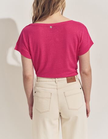 MANIA- T-shirt rose &agrave; message-2