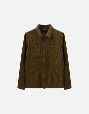 VIRGILE - Veste saharienne kaki en  Lyocell®-5
