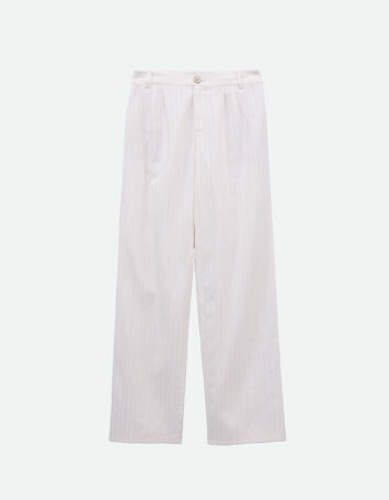 PALMA - Pantalon de costume écru à rayures dorées-2