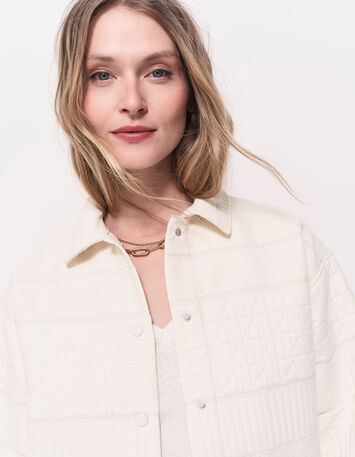 DAPHNE - Surchemise écrue jacquard fantaisie-2