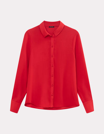 CYMONE - Chemise rouge fluide polyester recyclé-1