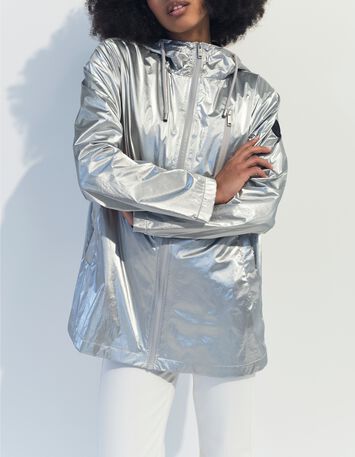 DUARTE - Parka argent&eacute;e &agrave; capuche -2