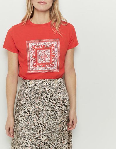 MASTER - T-shirt orange coton bio sérigraphie danseuses - One Step