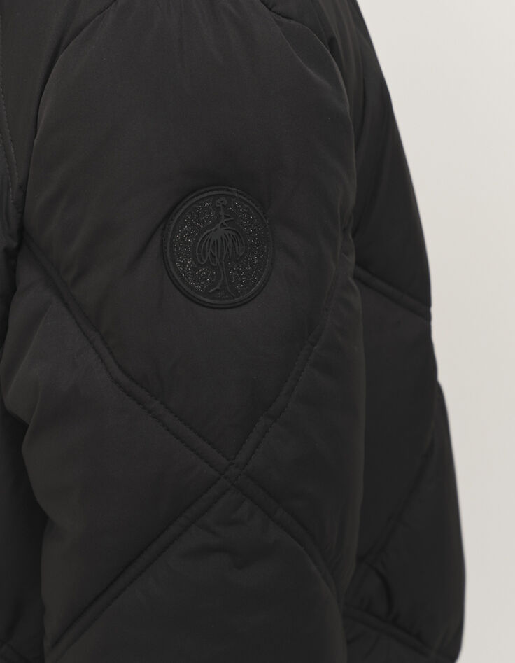 DROP - Doudoune noire à col châle DuPont™ Sorona®-4