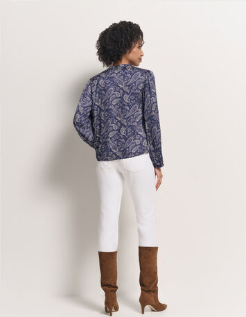 CLUSE - Blouse bleue Lenzing™ Ecovero™ cachemire-3