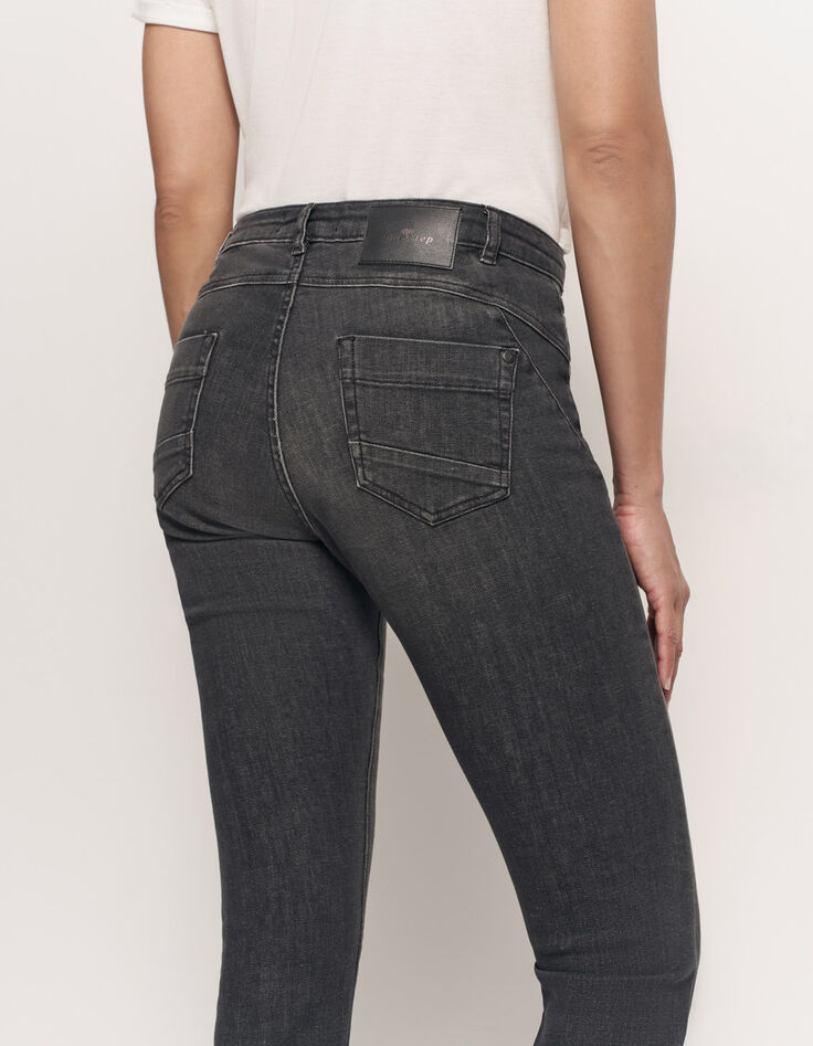 LE INDI - Jean slim gris chiné 7/8ème effet push up-5 LE INDI - Jean slim gris chiné 7/8ème effet push up-5