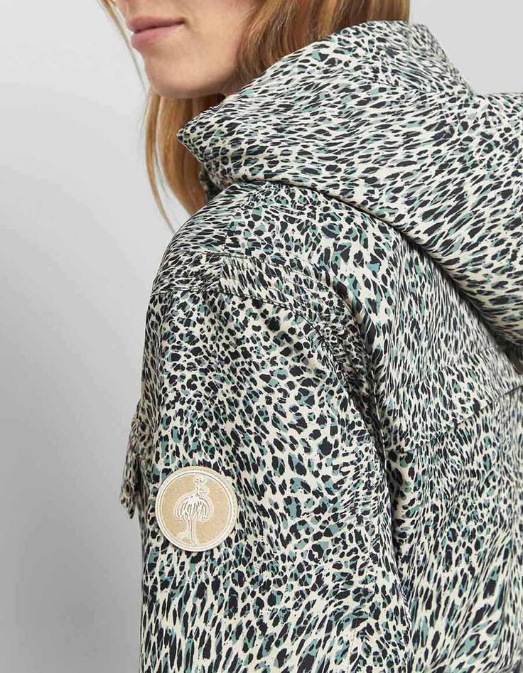 DIVIN - Parka beige à imprimé cool léo-2