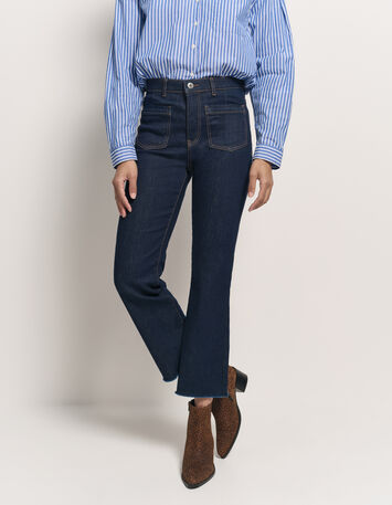 LE KARLIE - Jean bootcut marine waterless 7/8ème-2