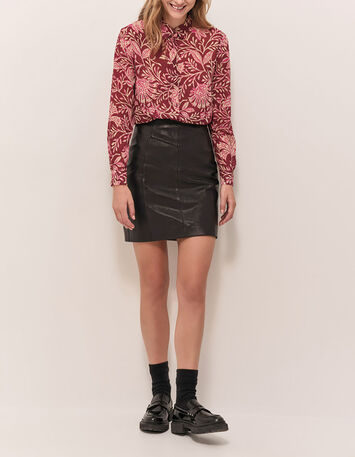 COLBIE - Chemise op&eacute;ra &agrave; imprim&eacute; feuillage baroque-1