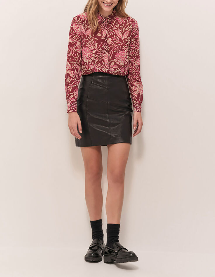 COLBIE - Chemise op&eacute;ra &agrave; imprim&eacute; feuillage baroque-1