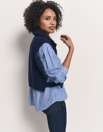 ANGIE - Col camionneur marine en tricot-7