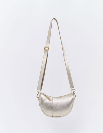 ALBA - Sac bandoulière doré en cuir-2