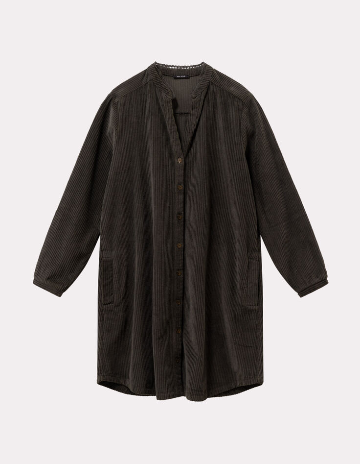RUSH - Robe kaki velours côtelé-5 RUSH - Robe kaki velours côtelé-5