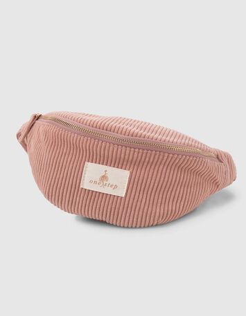 Sac banane velours rose-4