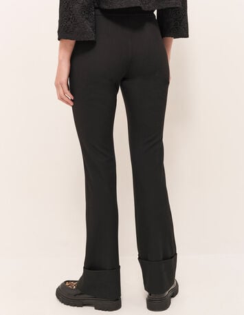 PACHY - Pantalon de costume noire avec larges revers-2 PACHY - Pantalon de costume noire avec larges revers-2