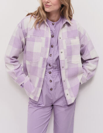 CESAR - Chemise glycine flanelle à motif carreaux-1