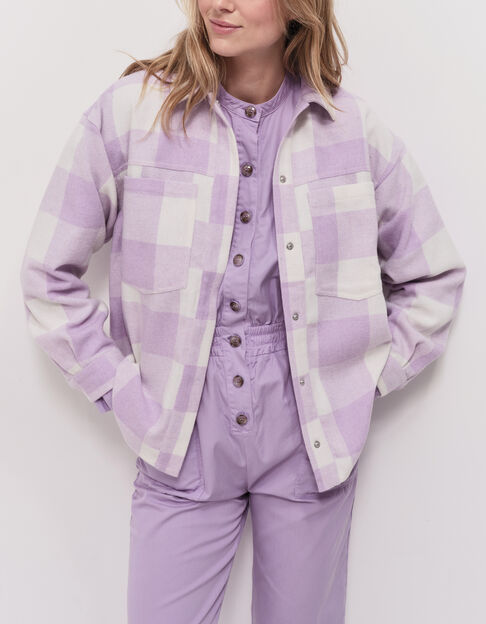 CESAR - Chemise glycine flanelle &agrave; motif carreaux - One Step