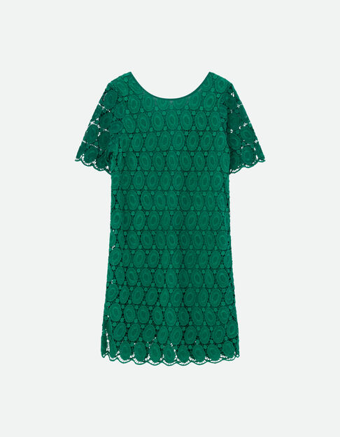 RIELLE - Robe verte dentelle esprit macramé  - One Step