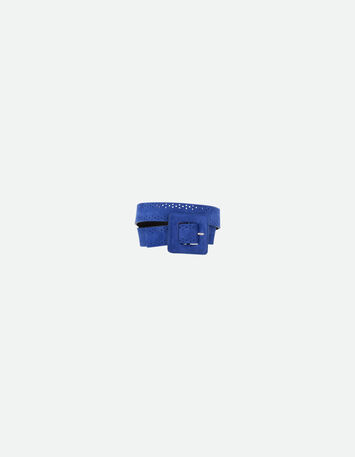 AVRIL - Ceinture santorin blue en cuir velours certifié-2
