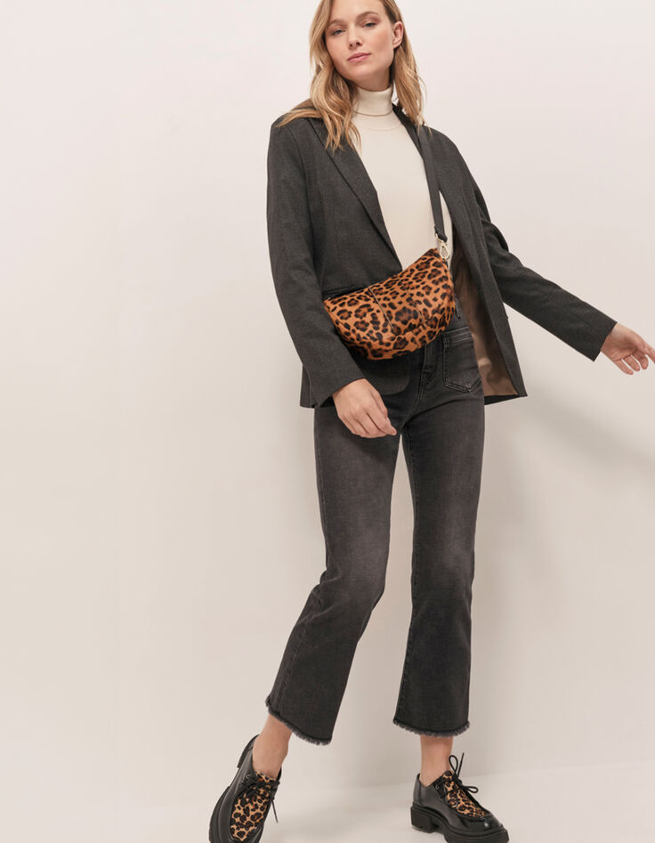 LE KARLIE - Jean bootcut anthracite 7/8ème-1