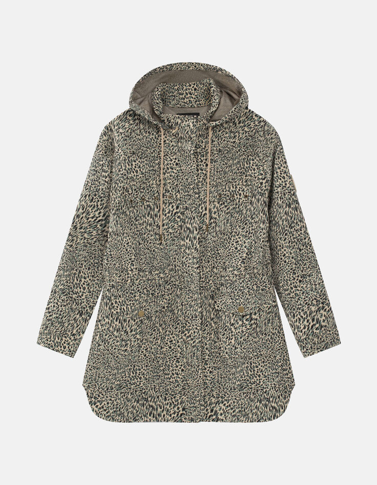 DIVIN - Parka beige à imprimé cool léo-5
