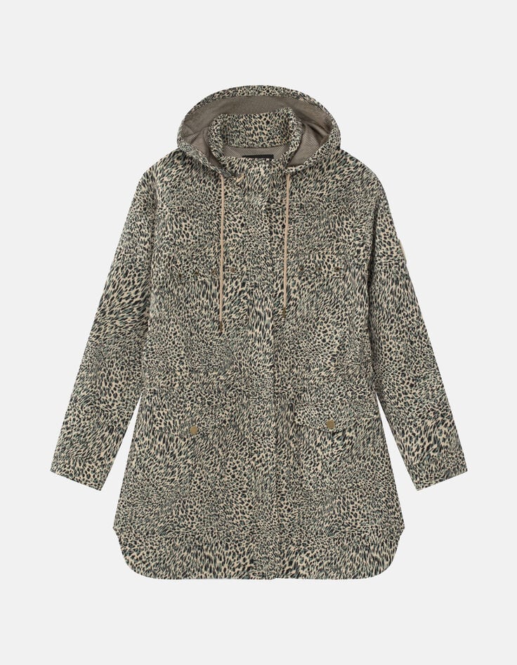 DIVIN - Parka beige à imprimé cool léo-5 DIVIN - Parka beige à imprimé cool léo-5