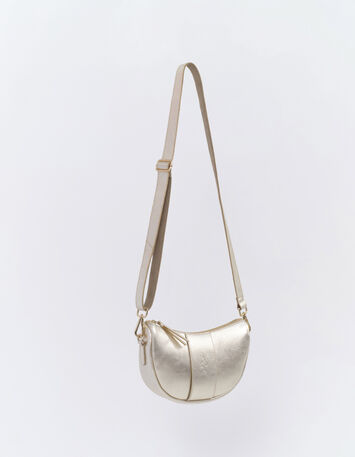 ALBA - Sac bandoulière doré en cuir-1