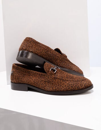 O.ELENA - Mocassins camel cuir velours motif léopard-5 O.ELENA - Mocassins camel cuir velours motif léopard-5
