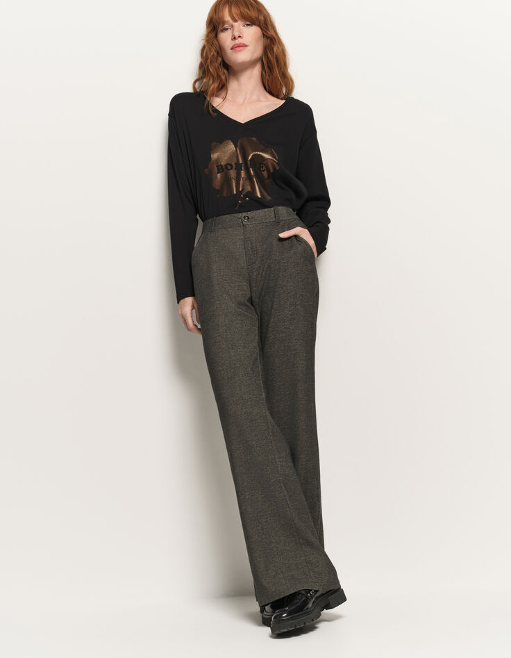POETE - Pantalon de costume gris large-3