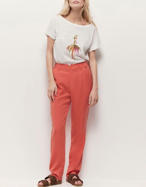 POEME - Pantalon néo-carotte corail 7/8e - One Step