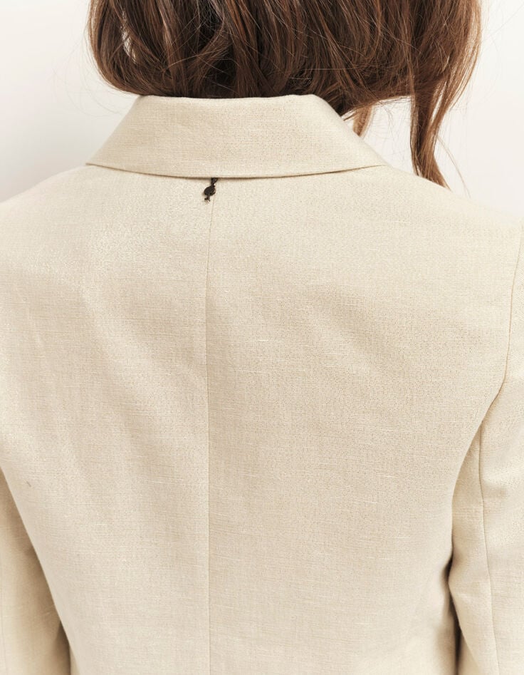VIAN - Veste de costume courte beige doré-3