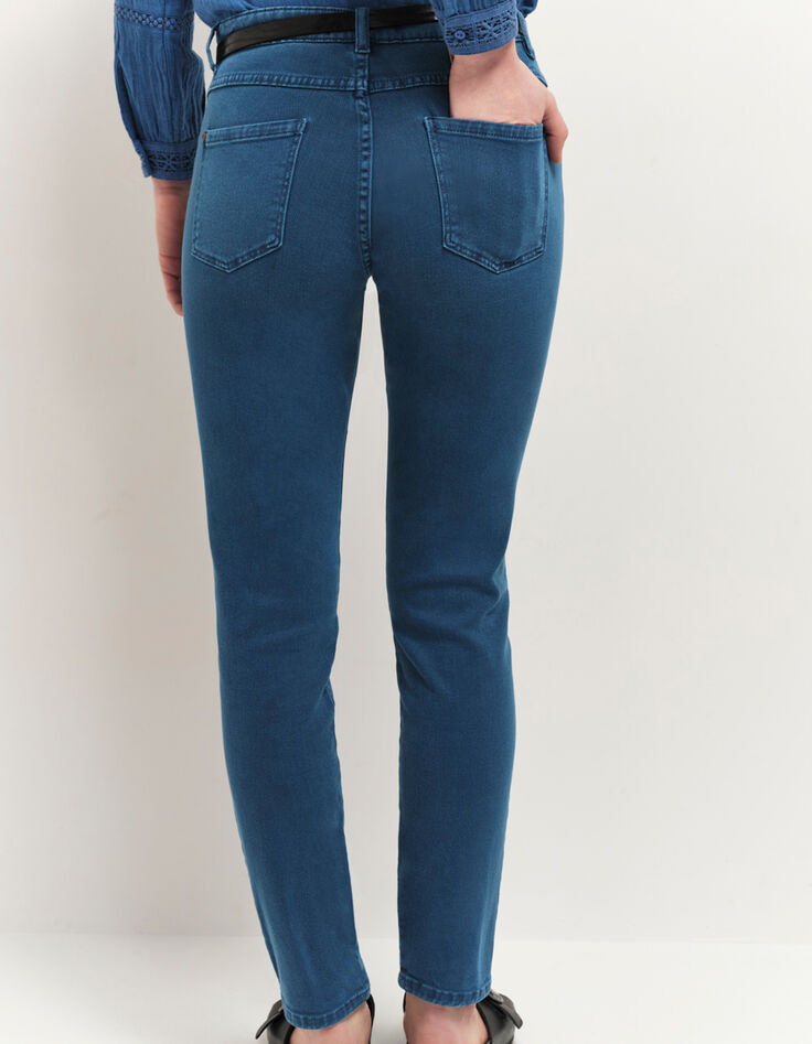 LE MONICA - Jean slim santorin blue 7/8ème denim waterless-2