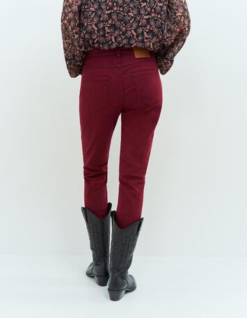 LE MONICA - Jean slim grenat effet push-up 7/8ème-3