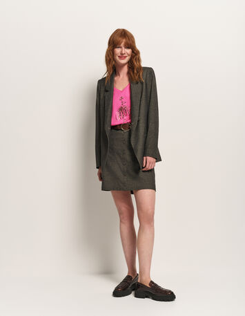 VIGG - Veste de costume grise boutonnage asymétrique-7